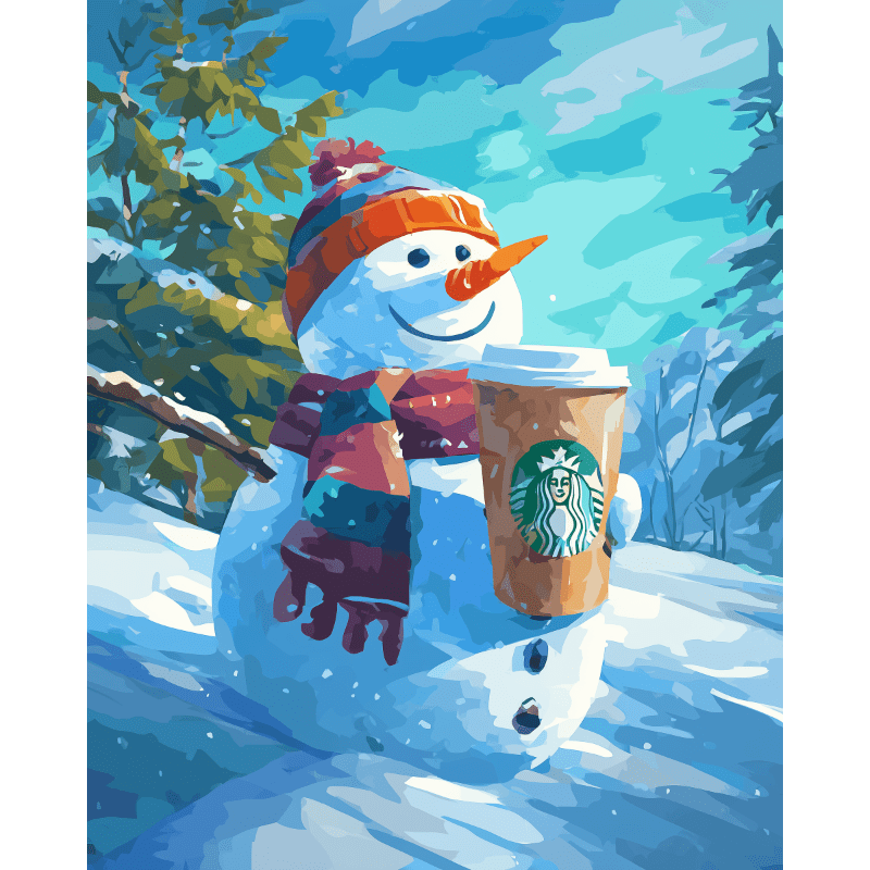 Snow Day Latte | Paint by Numbers