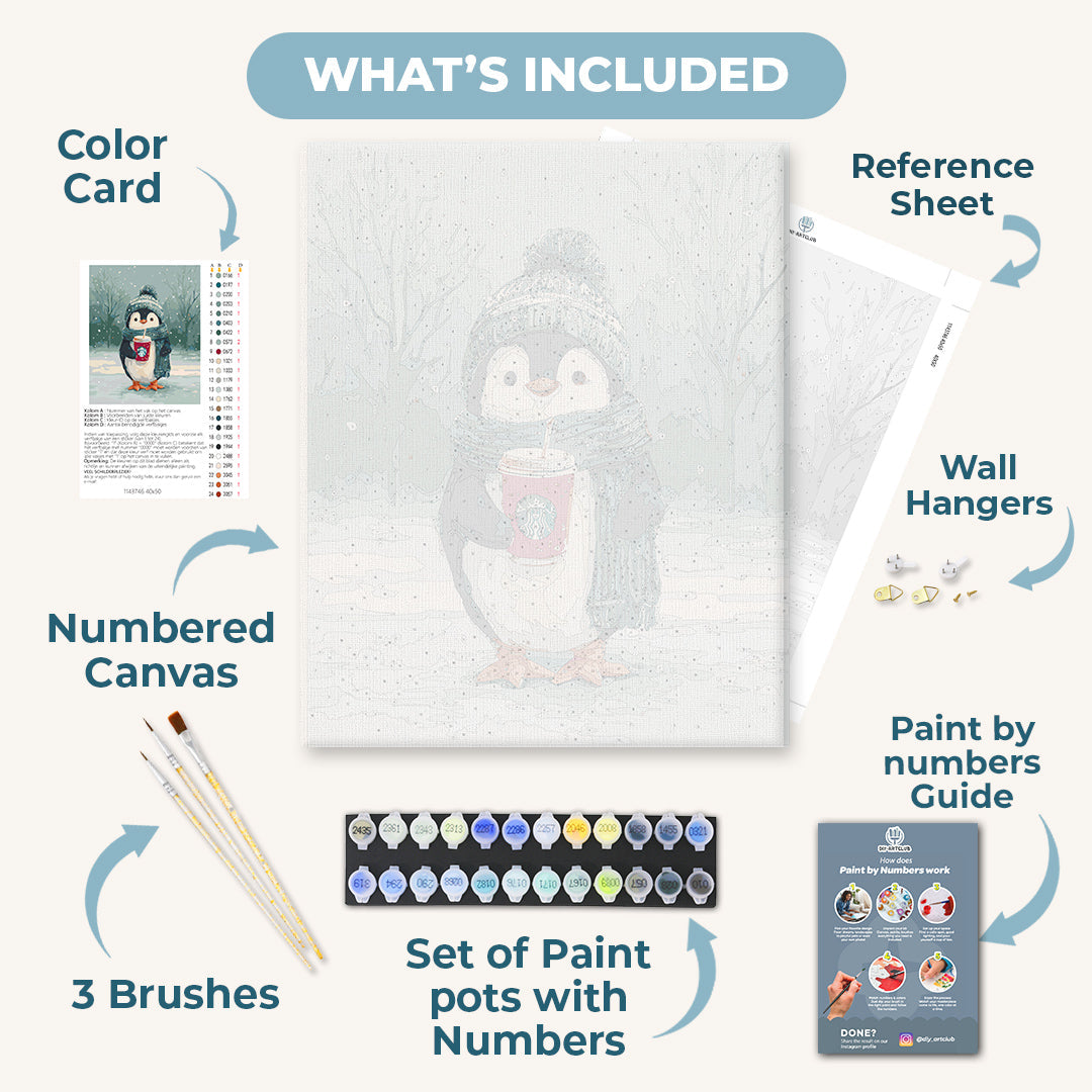 Cozy Winter Sip | Paint by Numbers
