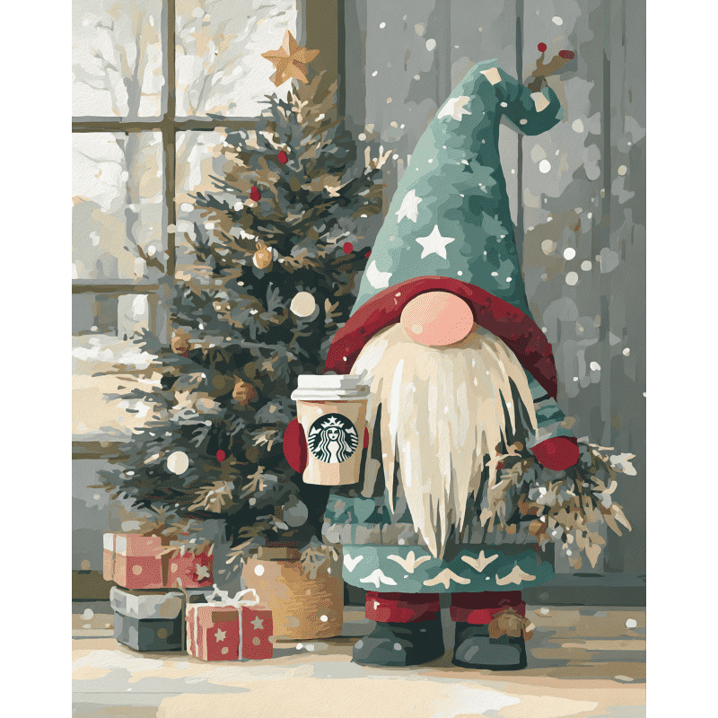 Holiday Gnome | Paint by Numbers