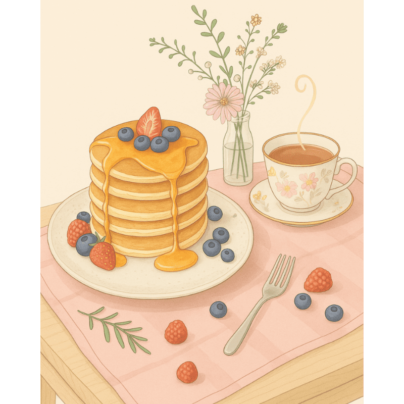 Pancakes with Love | Paint by Numbers