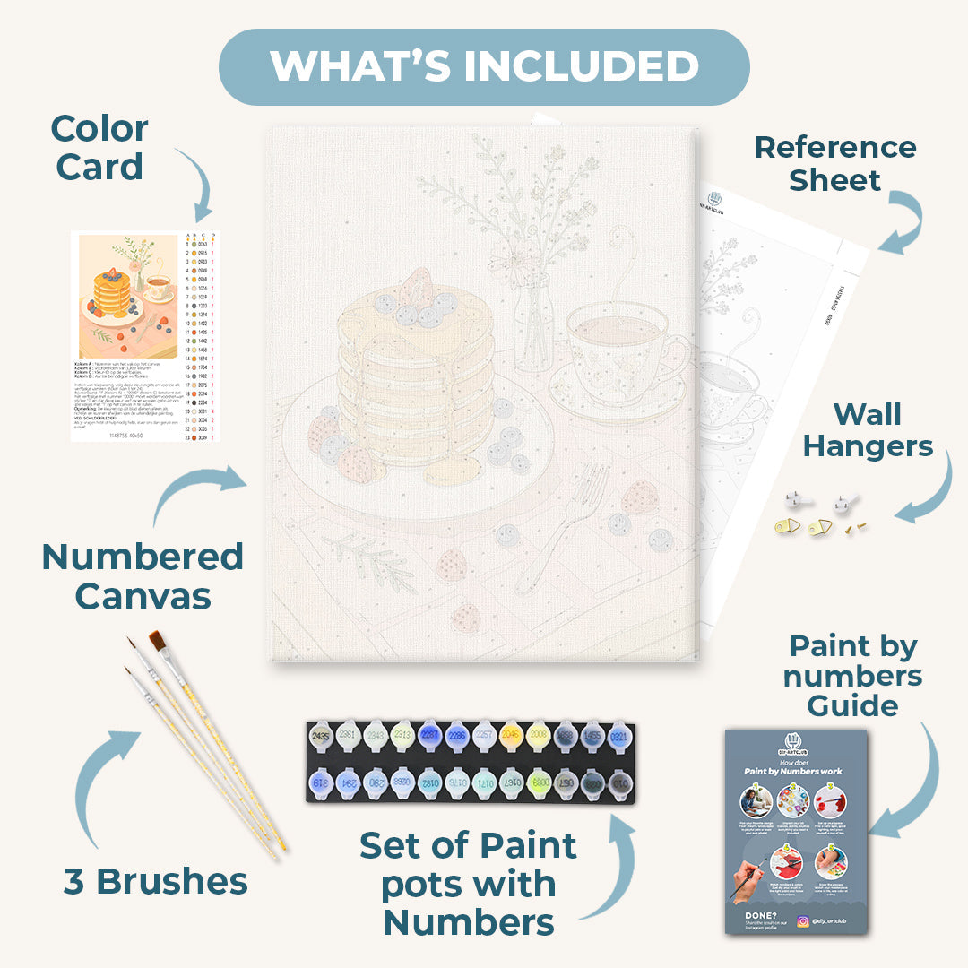 Pancakes with Love | Paint by Numbers