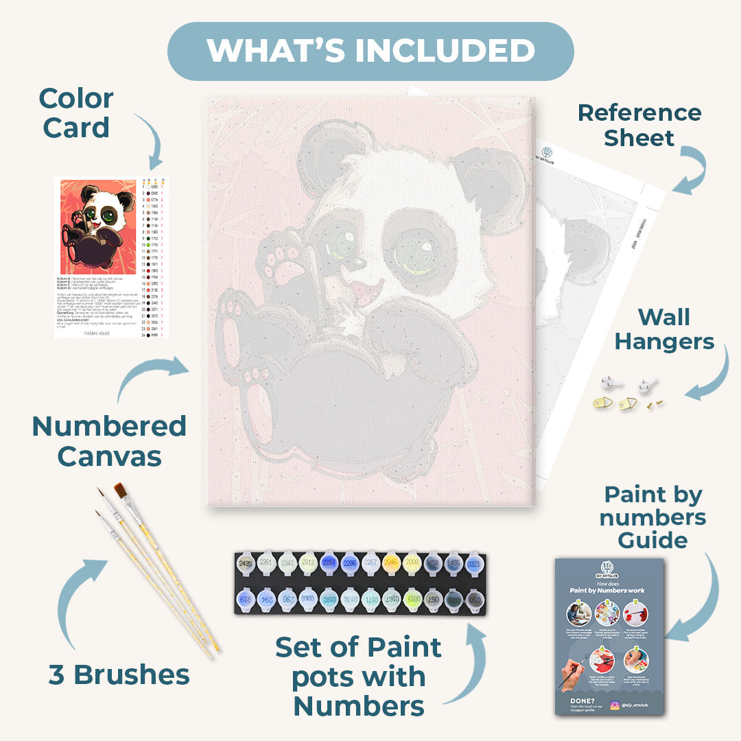 Happy Giant Panda | Paint by Numbers