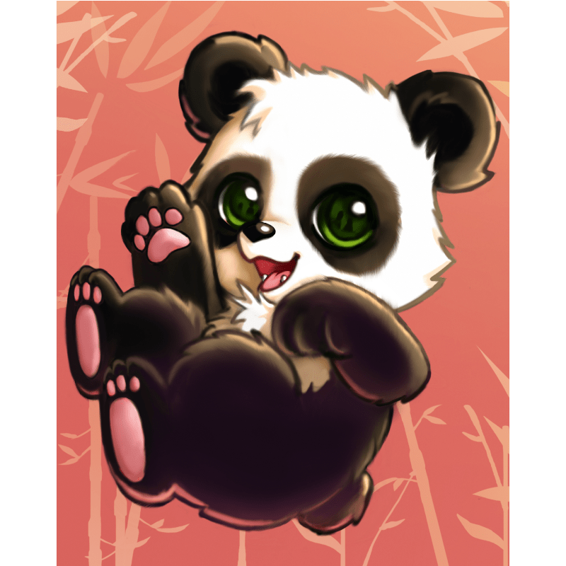 Happy Giant Panda | Paint by Numbers