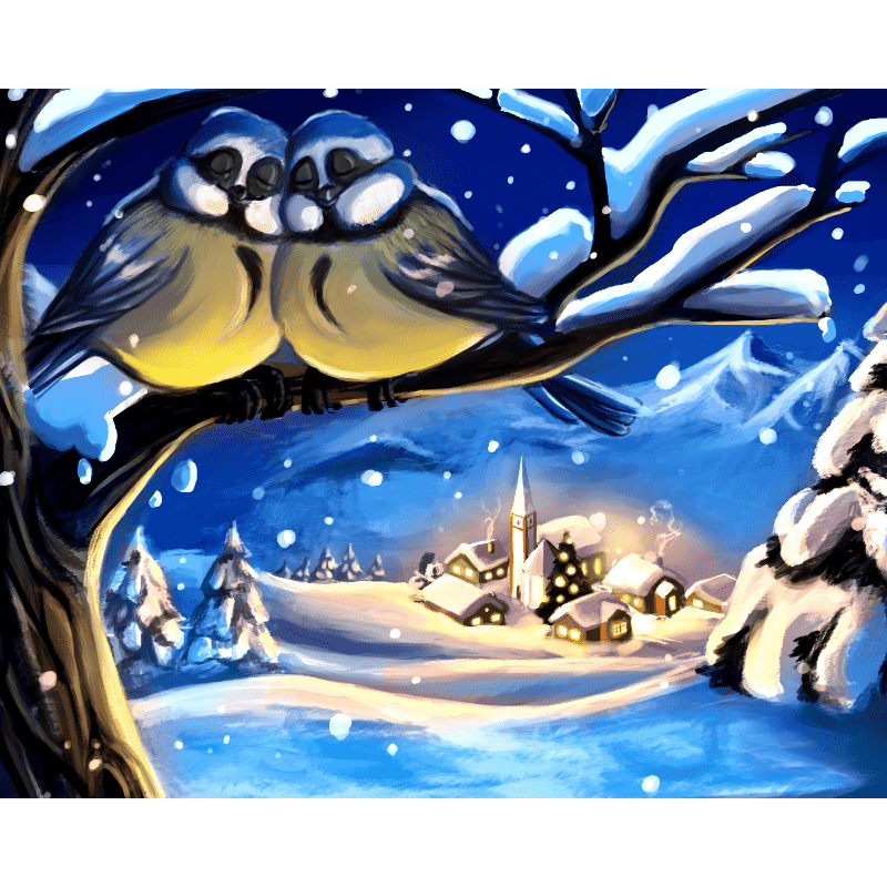Peaceful Winter Time | Paint by Numbers