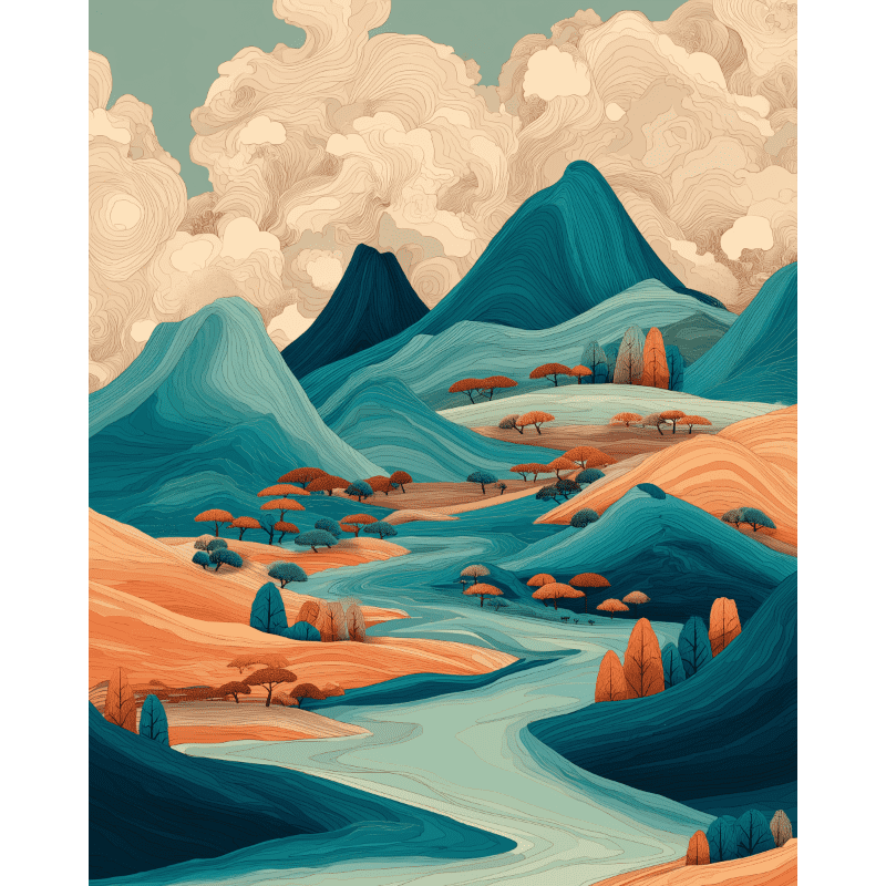 Japanese Landscape | Paint by Numbers