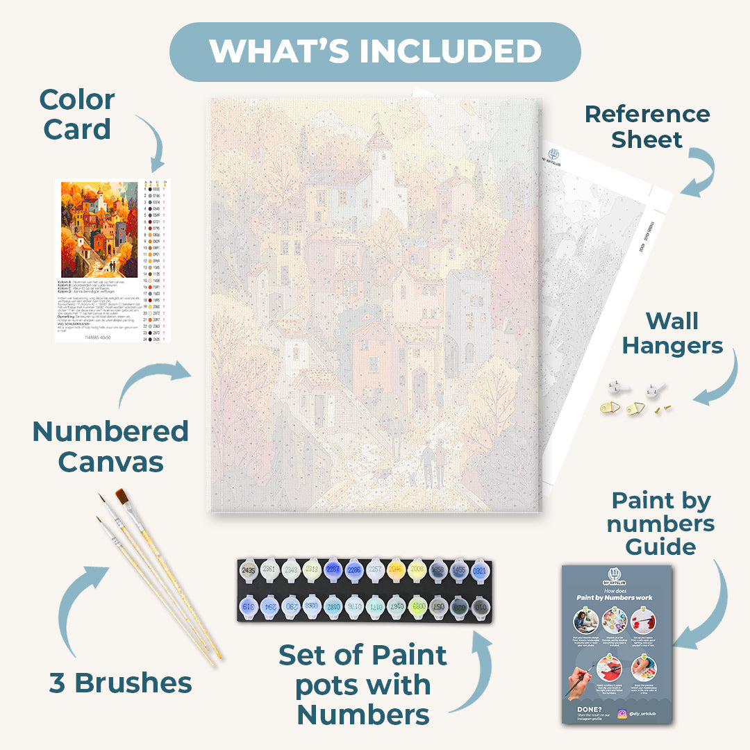 Charming Autumn Village | Paint by Numbers