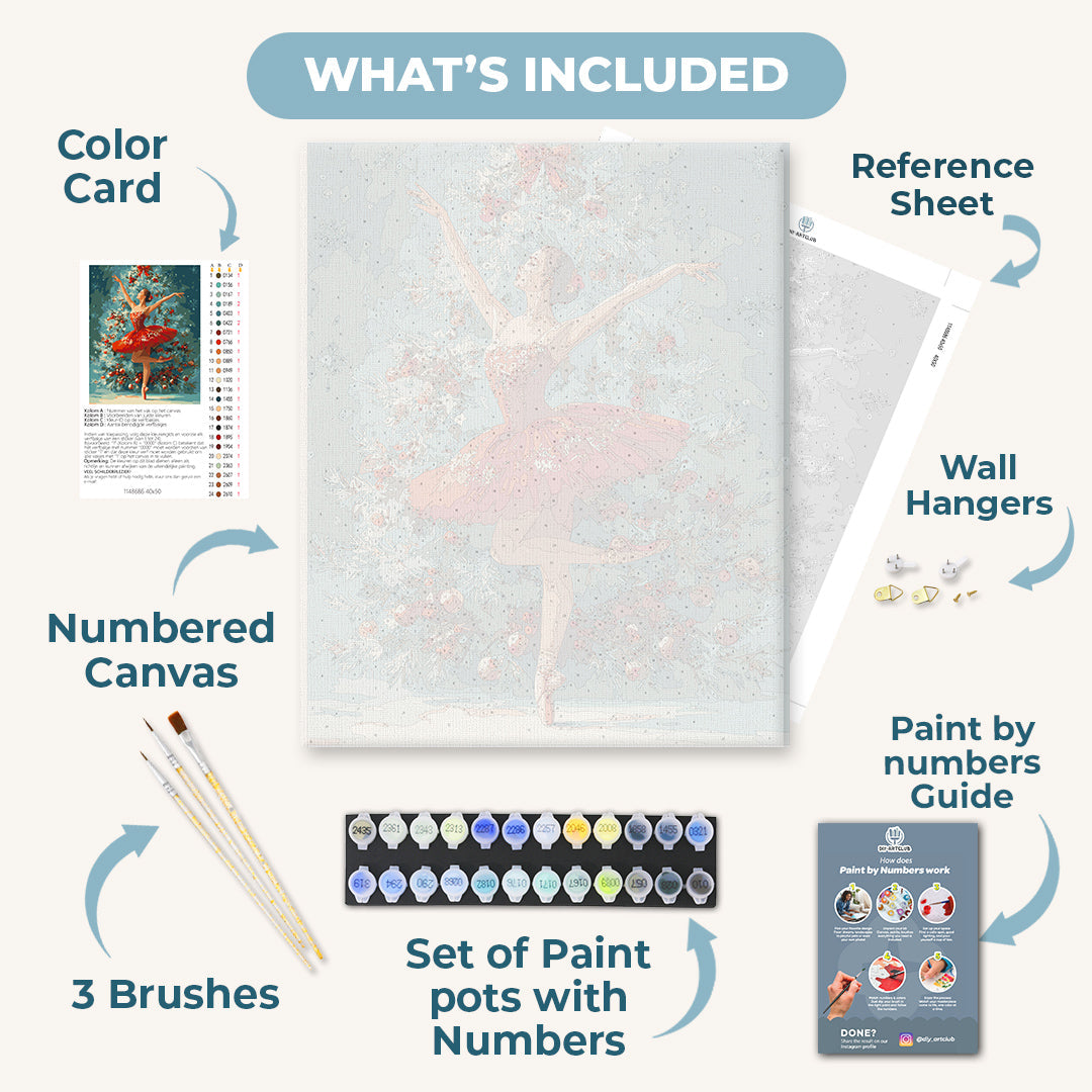 Festive Ballerina | Paint by Numbers