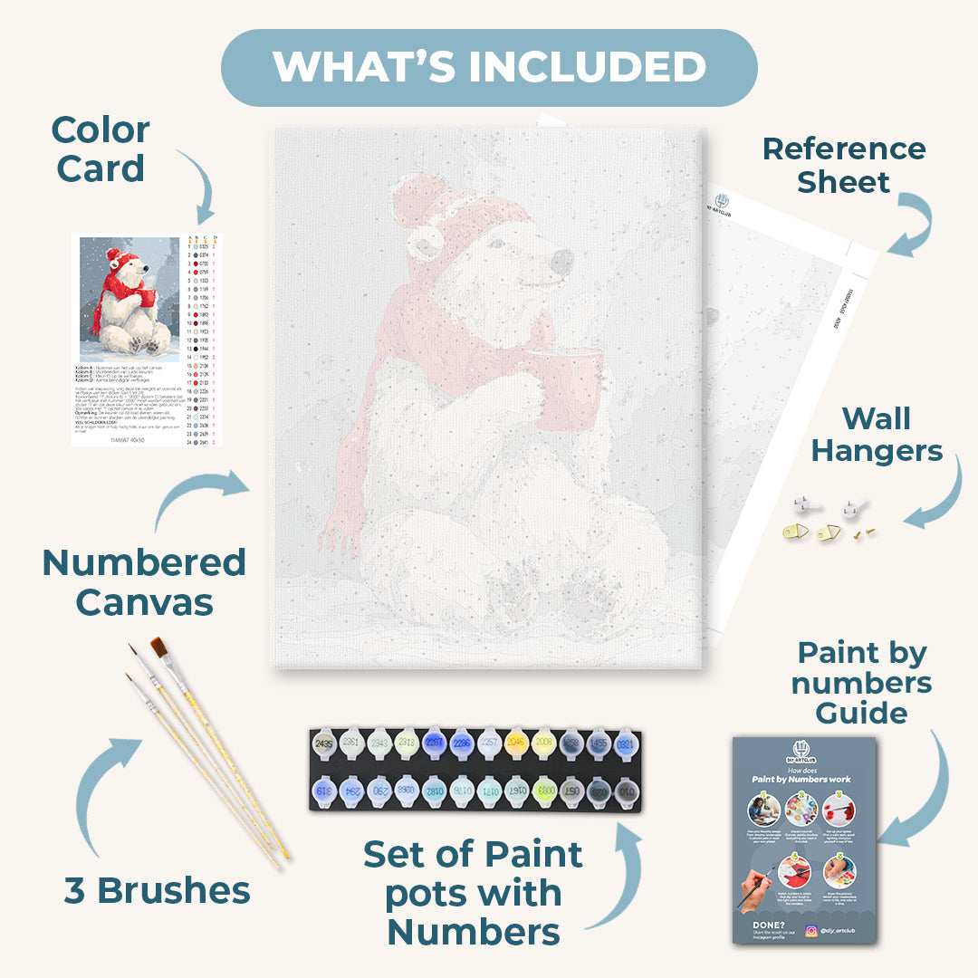 Cute Polar Bear | Paint by Numbers