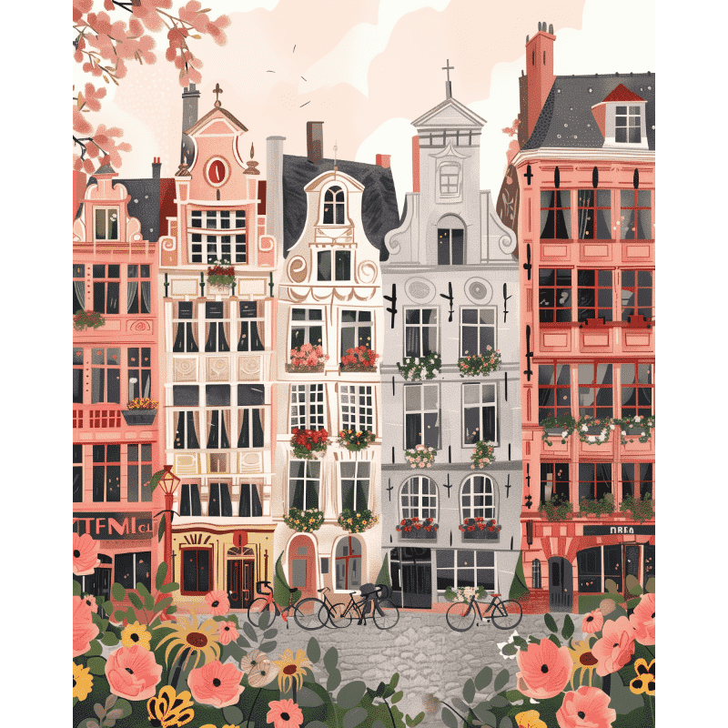 Belgium City | Paint by Numbers
