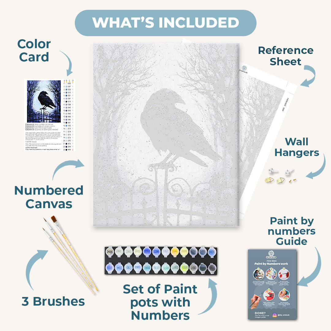 Dead Inside Crow | Paint by Numbers