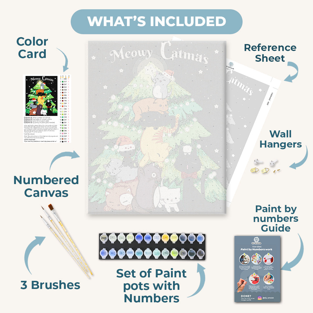 Meowy Catmas | Paint by Numbers