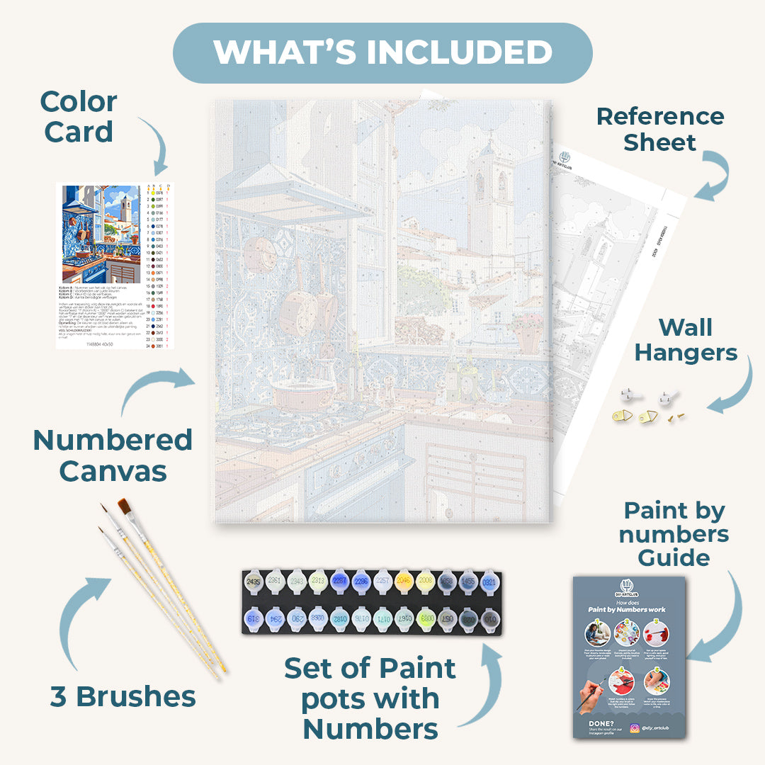 Blue Kitchen | Paint by Numbers