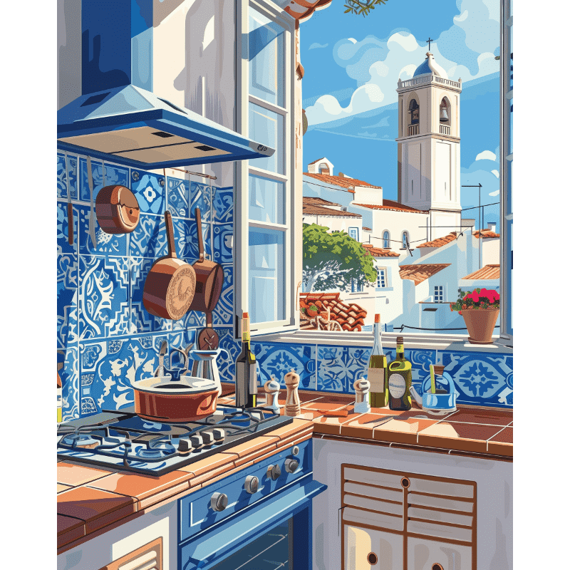 Blue Kitchen | Paint by Numbers