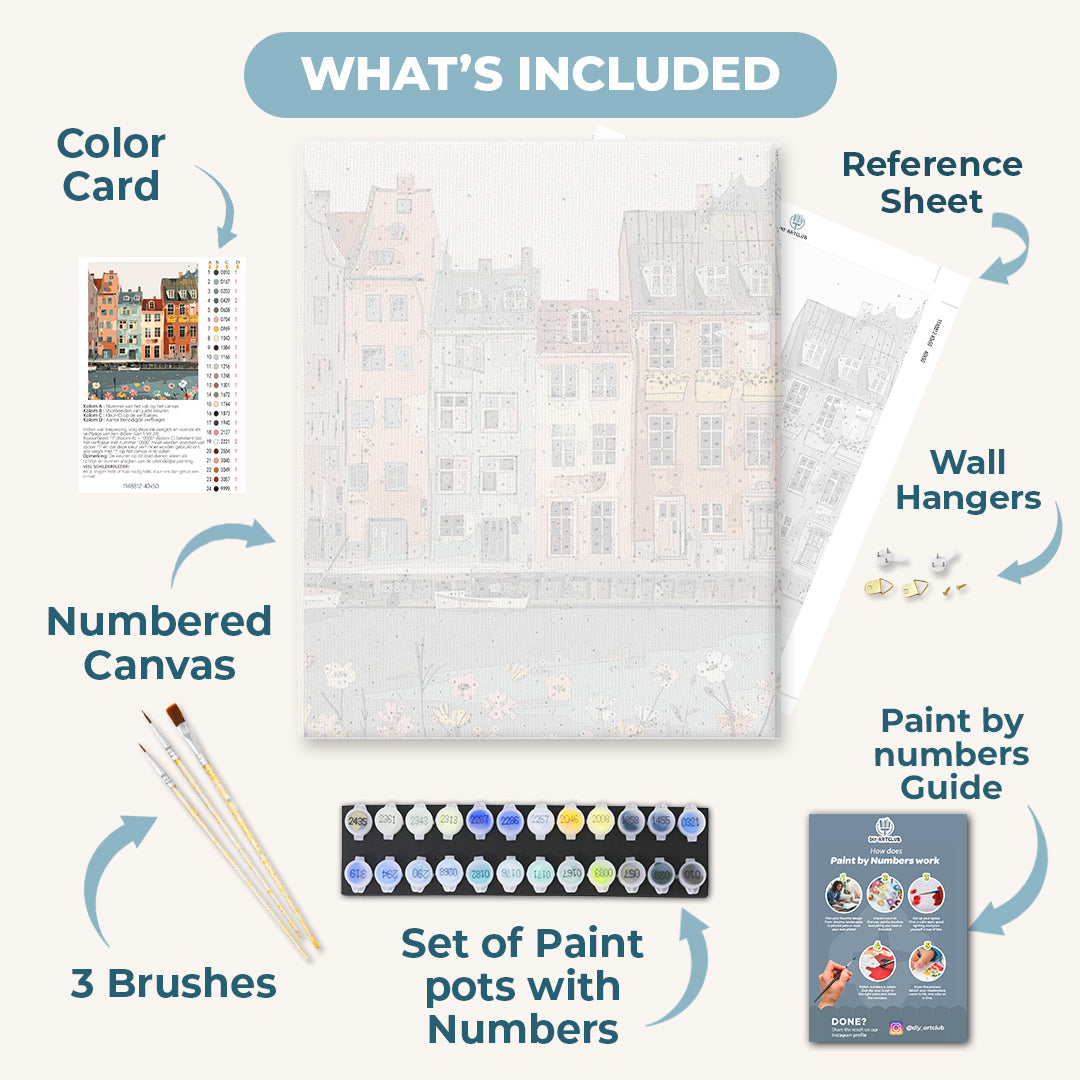 Copenhagen Canal Houses | Paint by Numbers