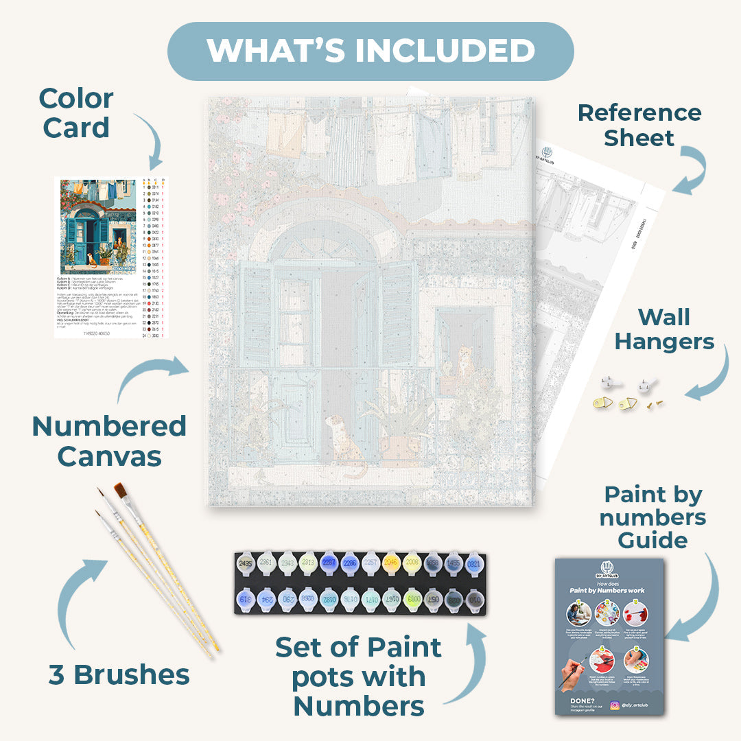 A Mediterranean Balcony | Paint by Numbers