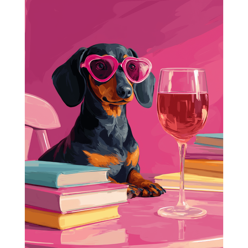 Dog Happy Hour Set | Paint by Numbers