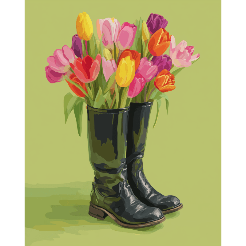 Floral Steps | Paint by Numbers