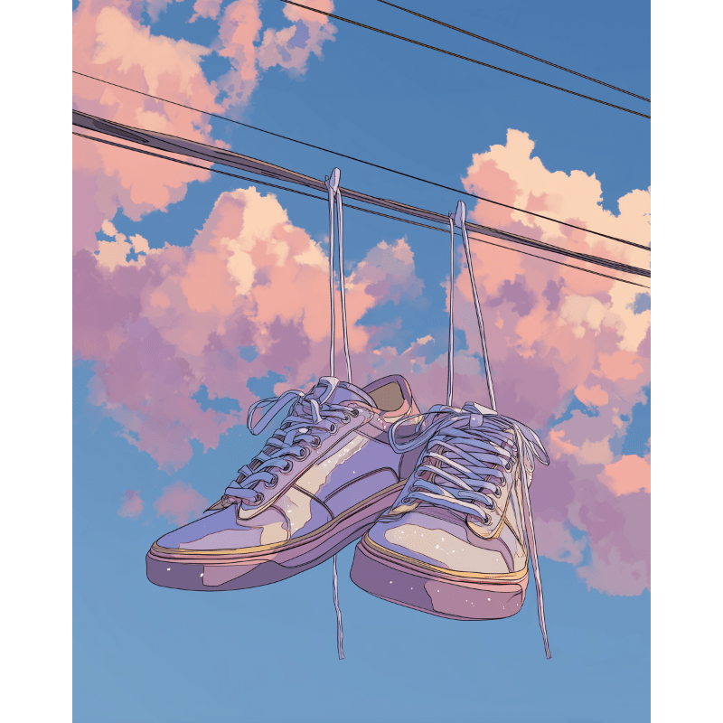 Hanging Sneakers | Paint by Numbers