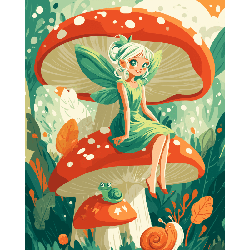 Fairy Toadstool | Paint by Numbers