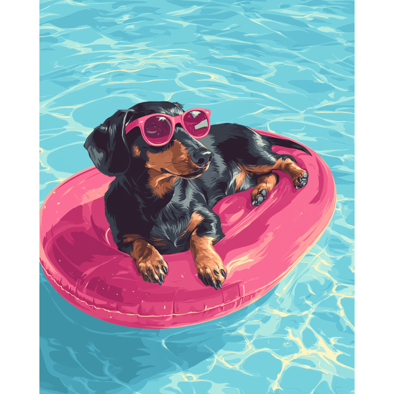 Hotdog in Pink | Paint by Numbers