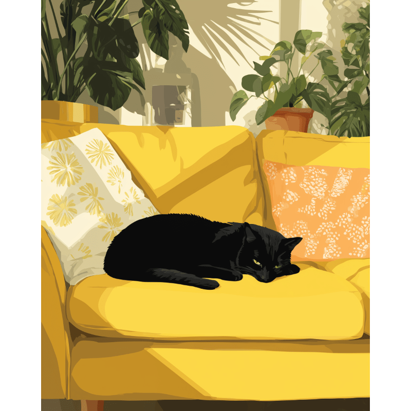 Yellow Couch | Paint by Numbers