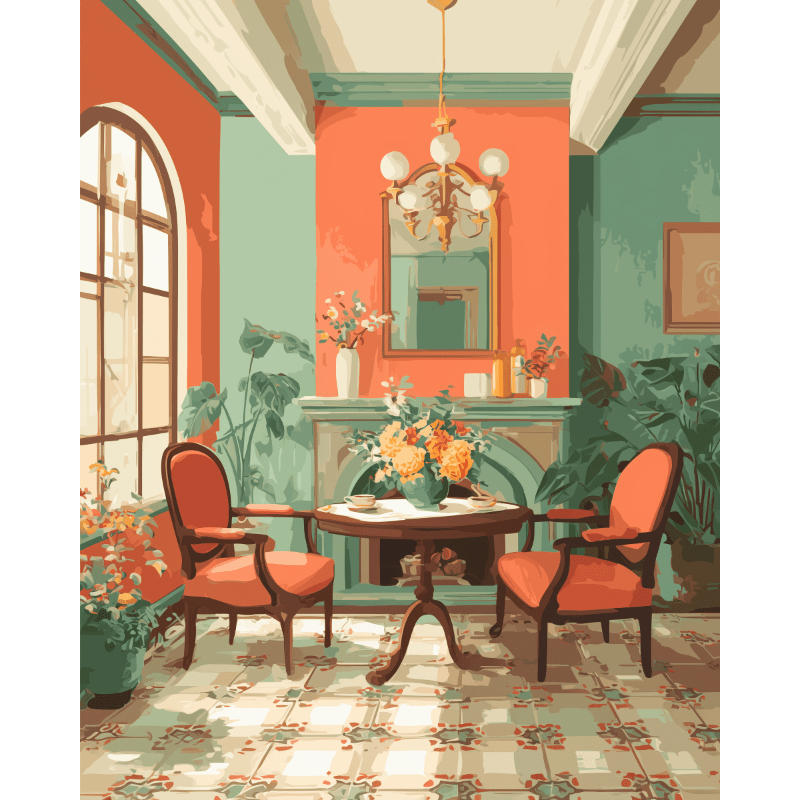 Room in Orange | Paint by Numbers