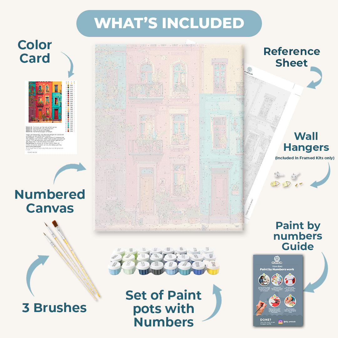 Colorful Facades | Paint by Numbers
