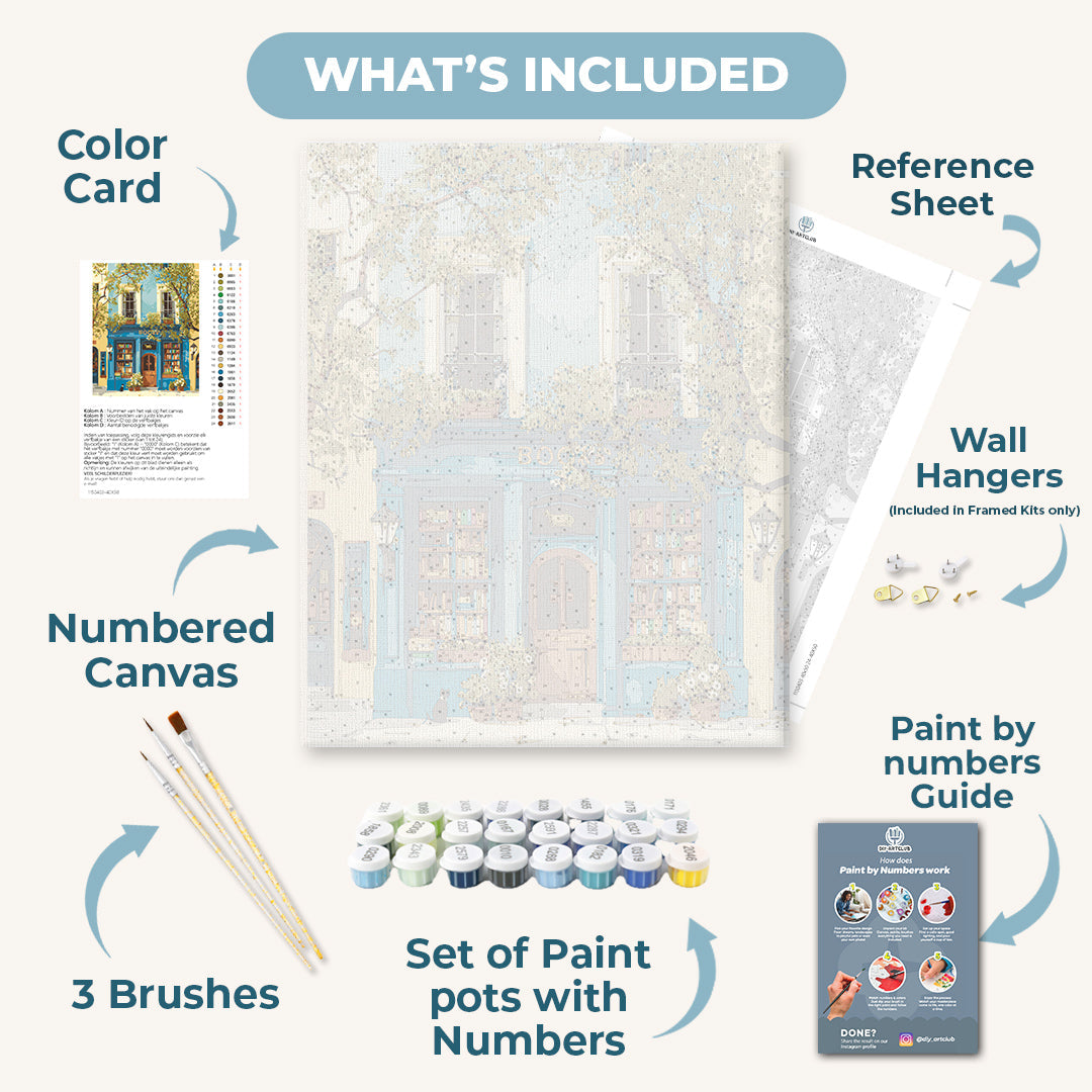 The Blue Bookshop | Paint by Numbers