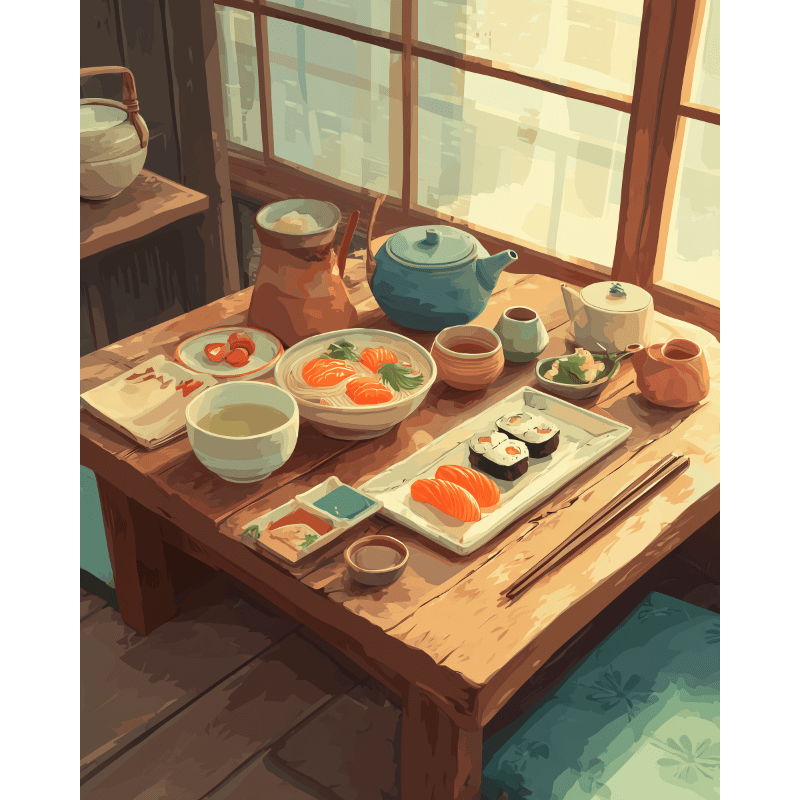 Japanese Dinner | Paint by Numbers