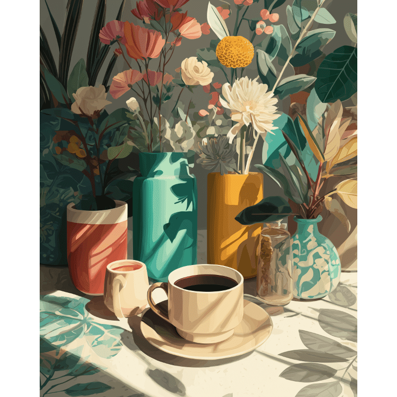 An Afternoon Coffee | Paint by Numbers