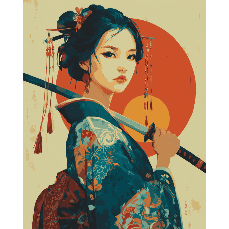 A Warrior Woman | Paint by Numbers