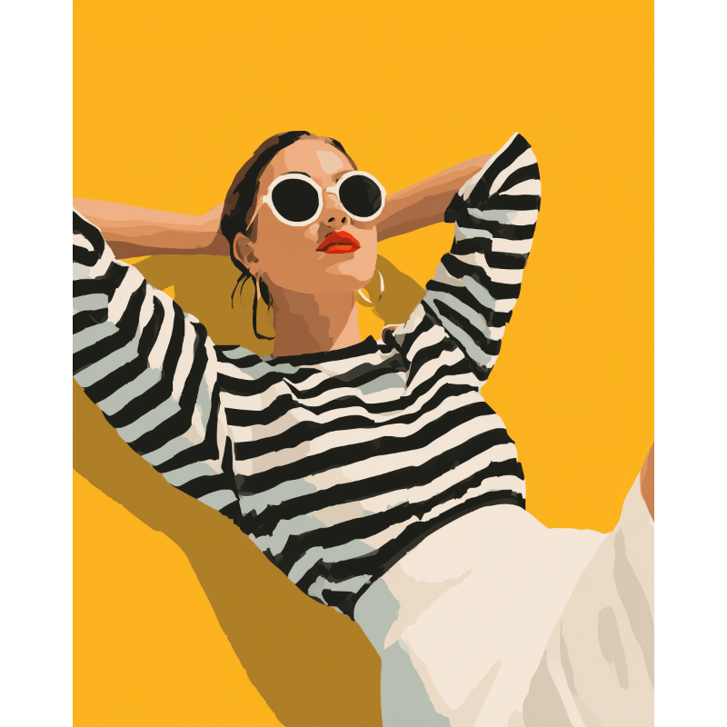 Stylish in Stripes | Paint by Numbers