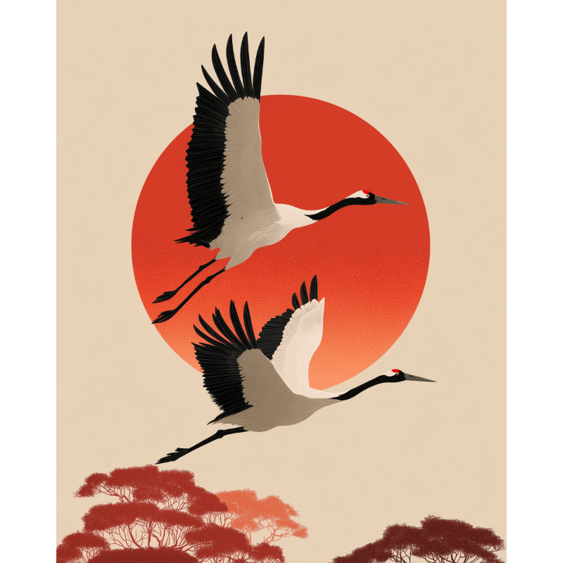 Cranes Set | Paint by Numbers