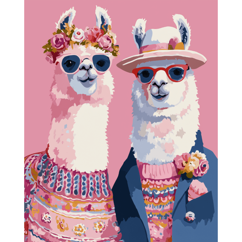 Lama’s Couple | Paint by Numbers