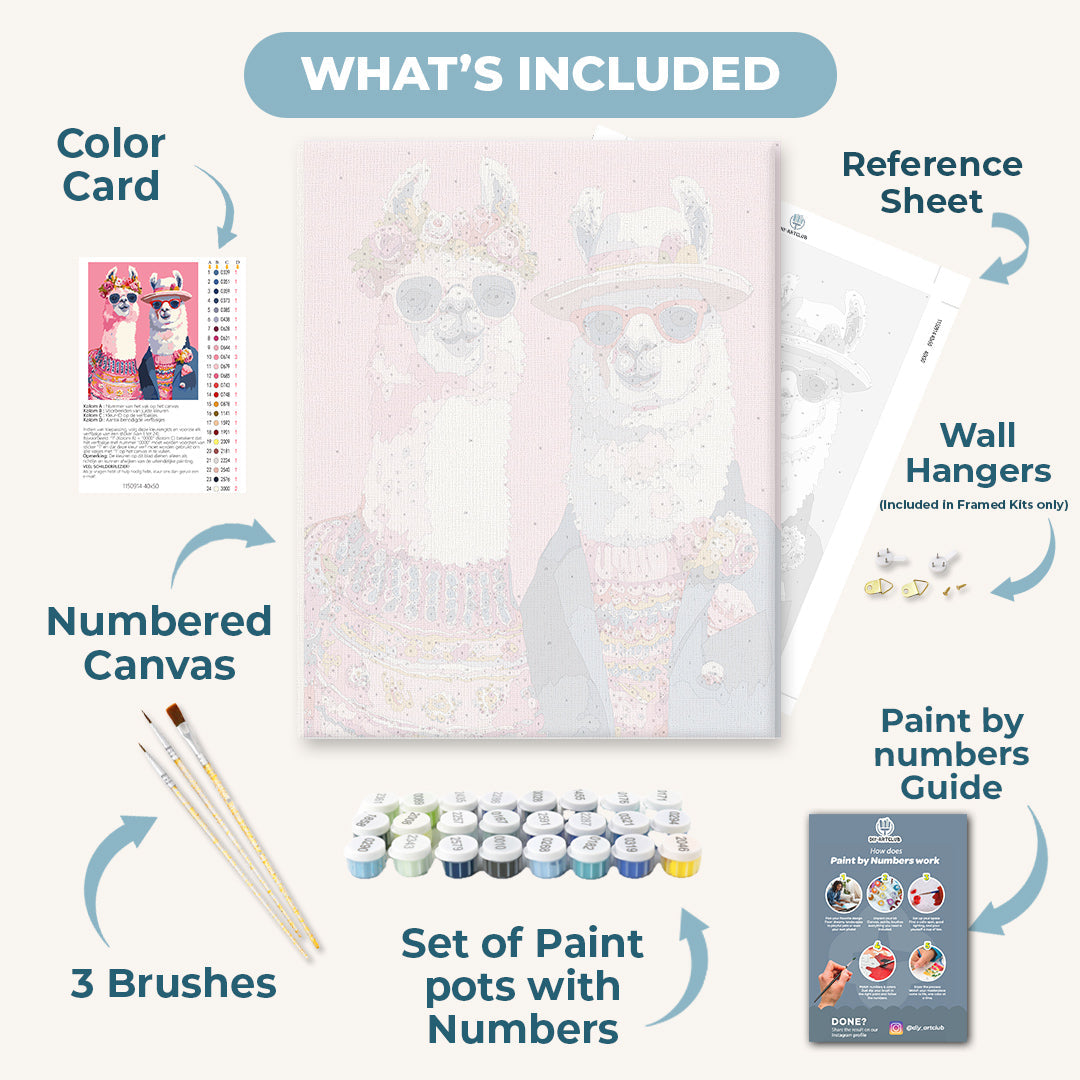 Lama’s Couple | Paint by Numbers