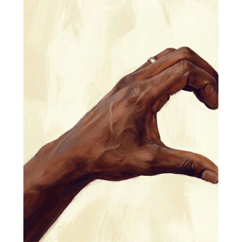 Black Male Loving Hand | Paint by Numbers