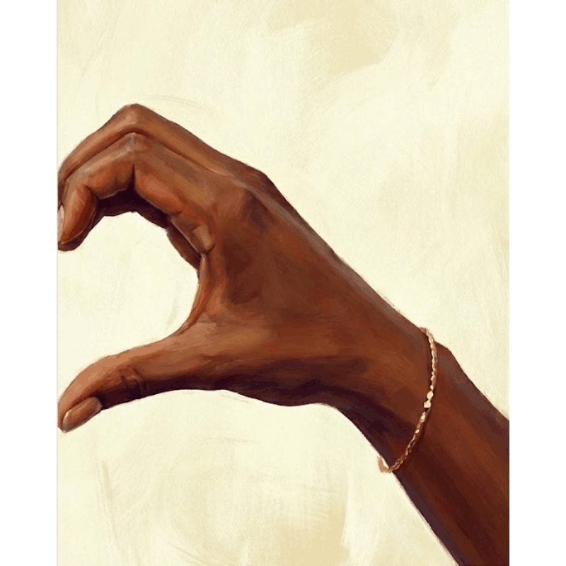 Black Female Loving Hand | Paint by Numbers