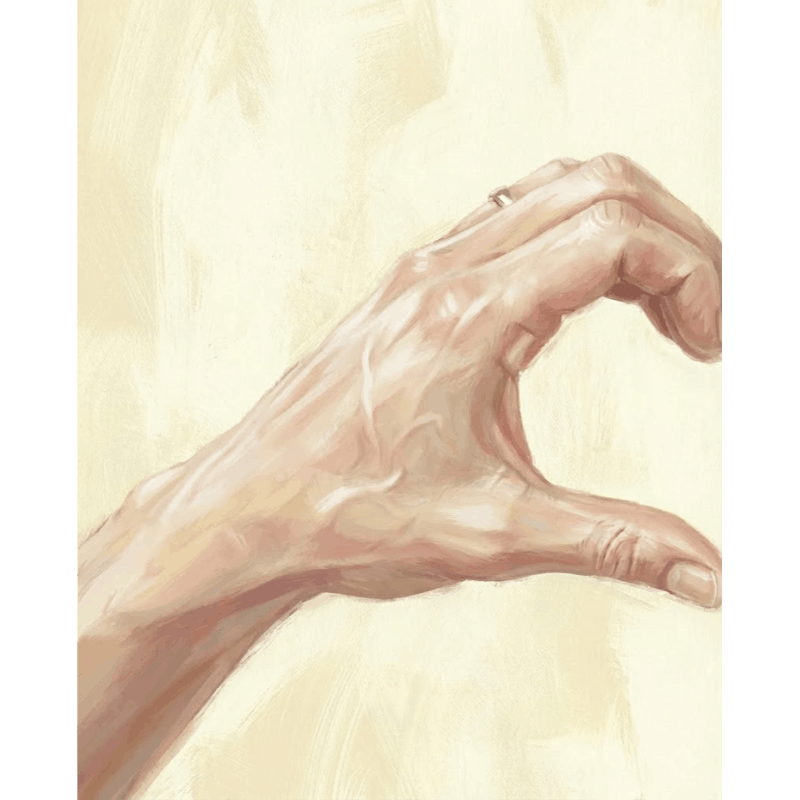White Male Loving Hand | Paint by Numbers