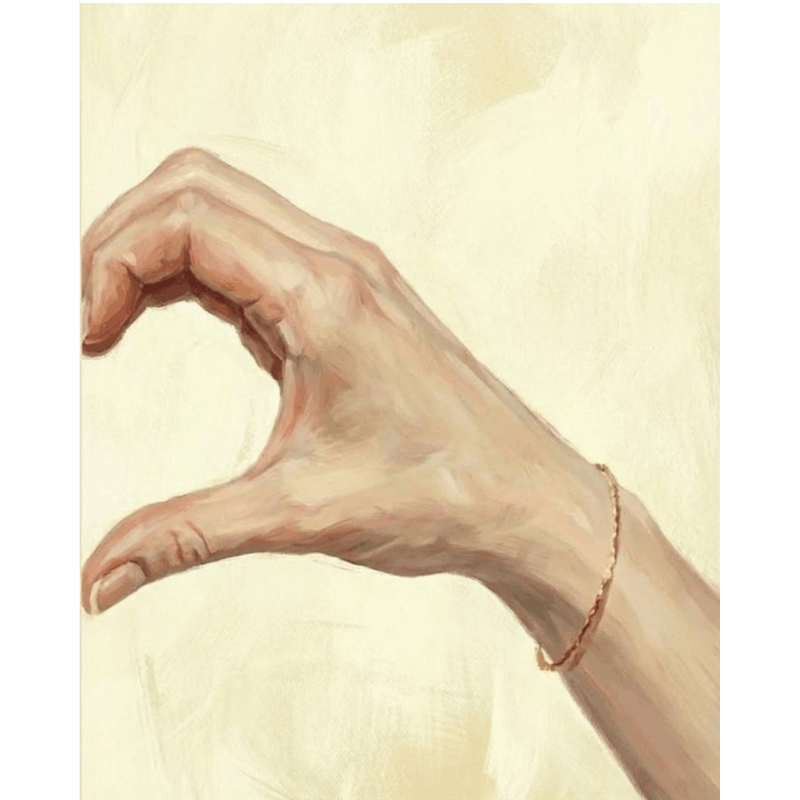 White Female Loving Hand | Paint by Numbers