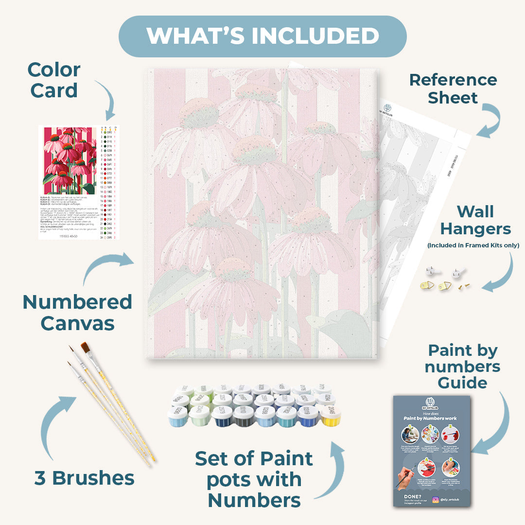 Vertical Blooms | Paint by Numbers