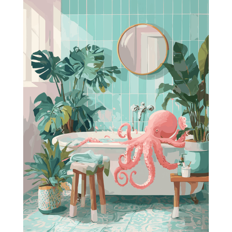 Octo Bath | Paint by Numbers