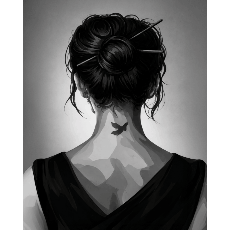 Girl with Tattoo | Paint by Numbers