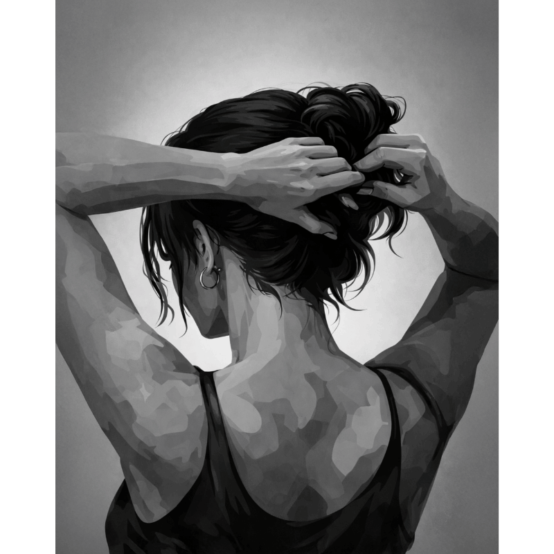 Monochrome Lady | Paint by Numbers