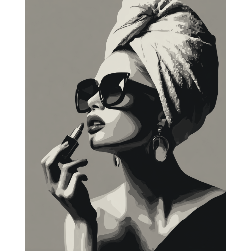 Grayscaled Fashion | Paint by Numbers