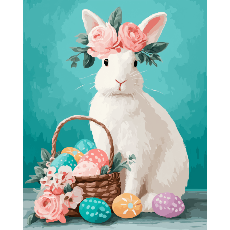 Elegant Easter Bunny | Paint by Numbers