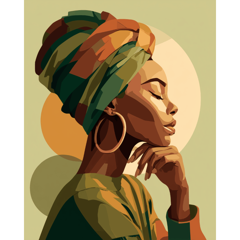 Golden Profile | Paint by Numbers