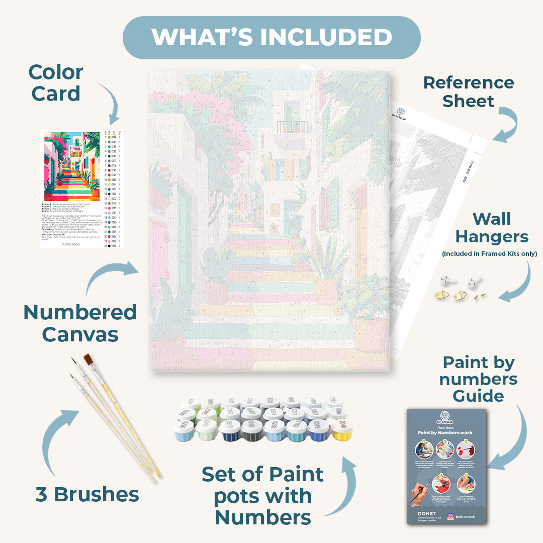Rainbow Stairs | Paint by Numbers