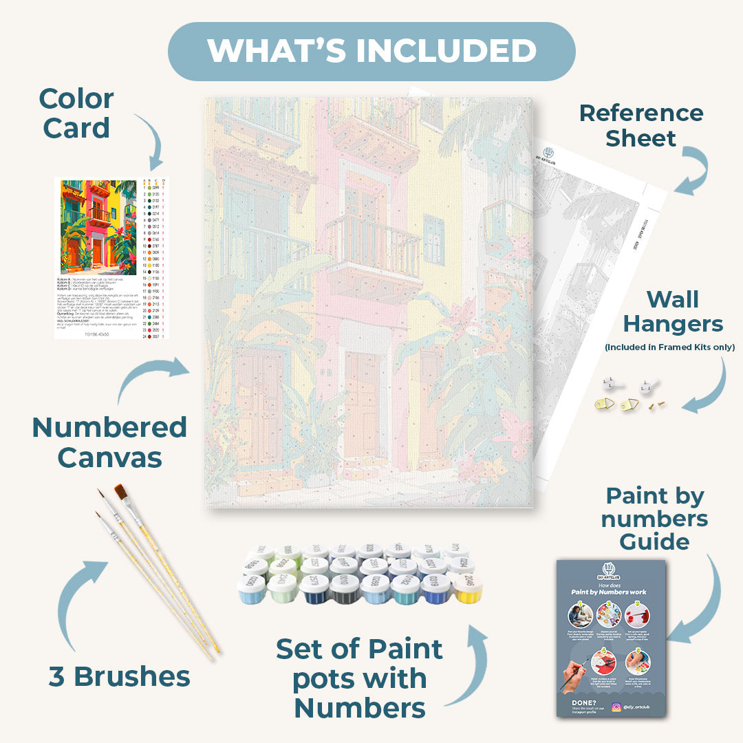 Tropical Facades | Paint by Numbers