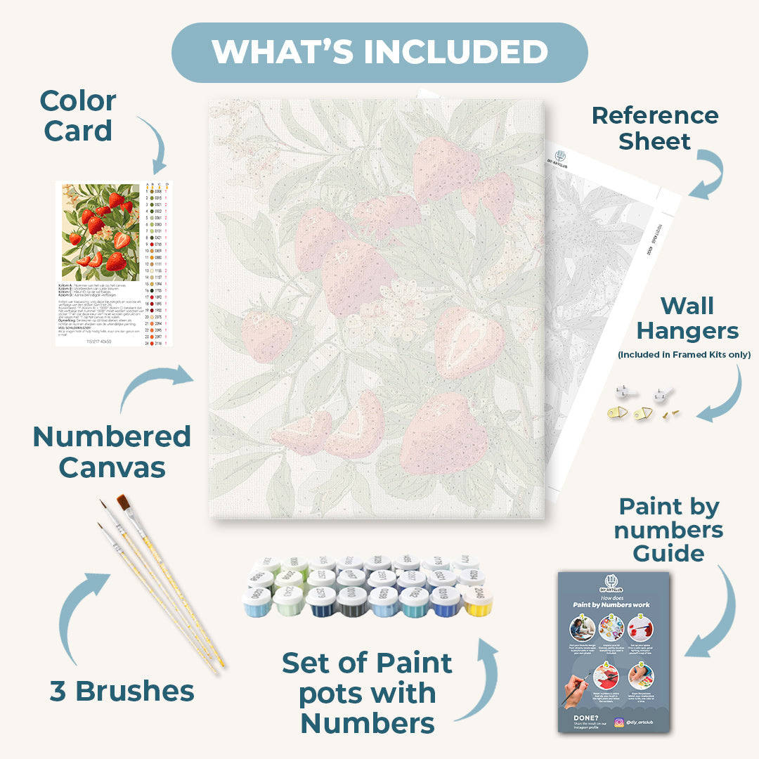 Blooming Strawberries | Paint by Numbers