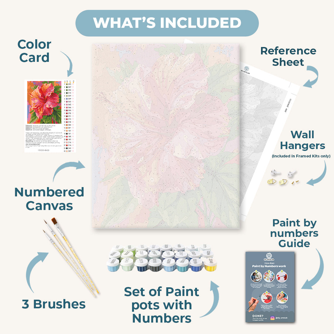 Colorful Hibiscus | Paint by Numbers